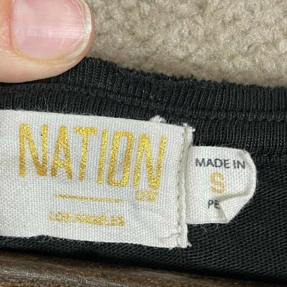 Nation LTD Elisa Dress Womens Size Small Black Puff Sleeve Easy Fit Stretch - Picture 5 of 10